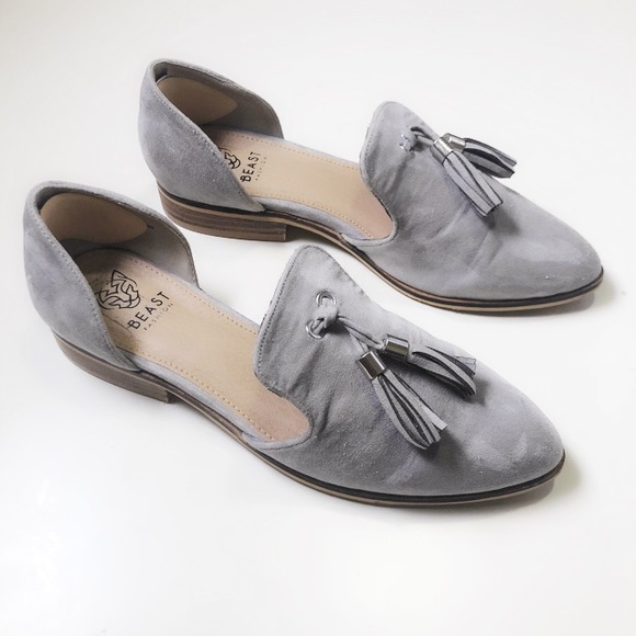 Beast Fashion Shoes - Beast Fashion Gray Tassel flats